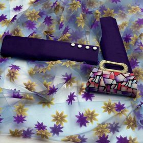 Blossom Breeze | Cotton Silk | Purple Grapes Color | Libas